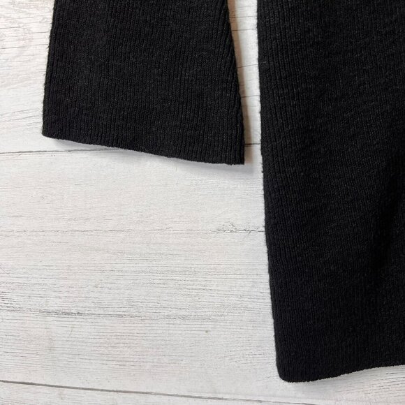 Free People Sweater Dress Womens Size Medium Black Colorblock Swit Linen Blend - Picture 7 of 16